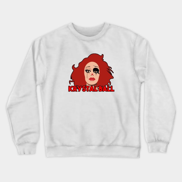 Krystal Ball - Classic Red Crewneck Sweatshirt by krystalballdiva
